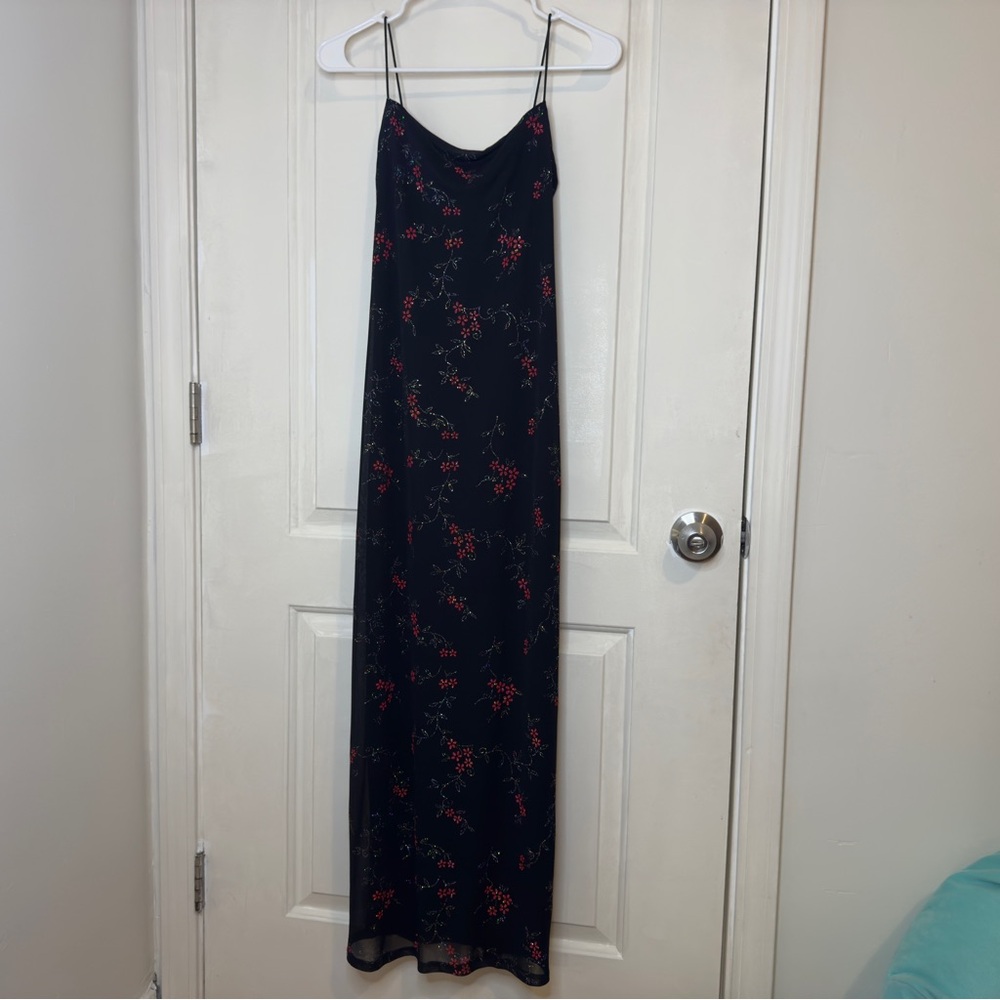 Vintage Byer Too! black/red long dress in small